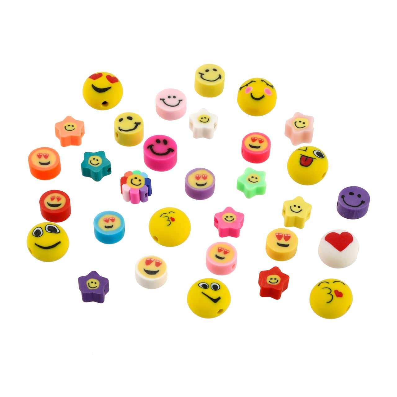 12 Packs: 200 ct. (2,400 total) 9mm Clay Emoji Beads by Creatology™